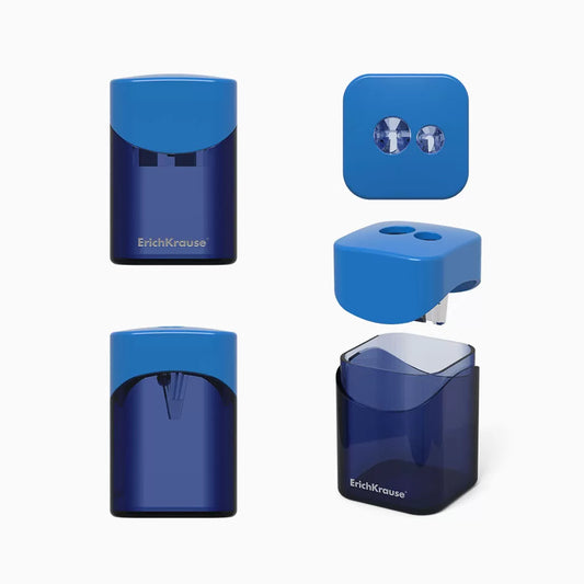 Apara-Lápis Duplo em Plástico com Depósito (12 packs)