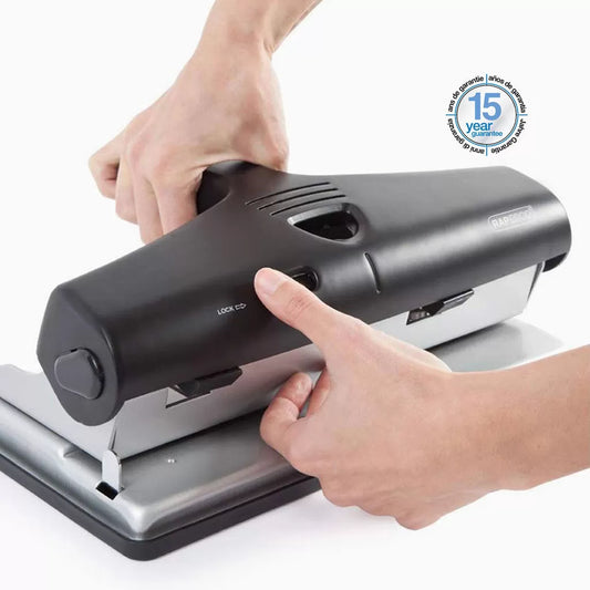 Perfurador Metálico Ajustável Rapesco 95 – 2 / 3 / 4 Furos – 35 Folhas