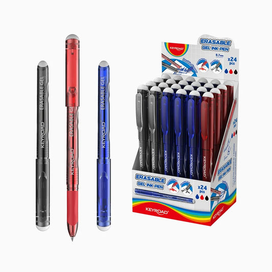 Esferográfica de Tinta Apagável Keyroad – 0,7 mm – Pack 24 Unidades