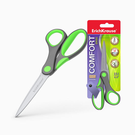 Tesoura ErichKrause Comfort – Vários Tamanhos (6 unidade)