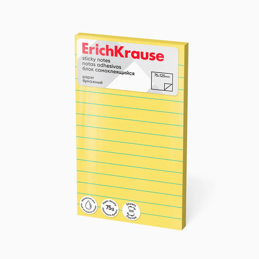Bloco de Notas Adesivas ErichKrause – 125 × 75 mm – 100 Folhas