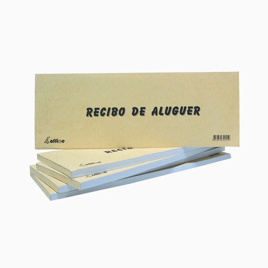 Livro de Recibos 4Office 100 Folhas x 10 blocos – Comercial / Aluguer