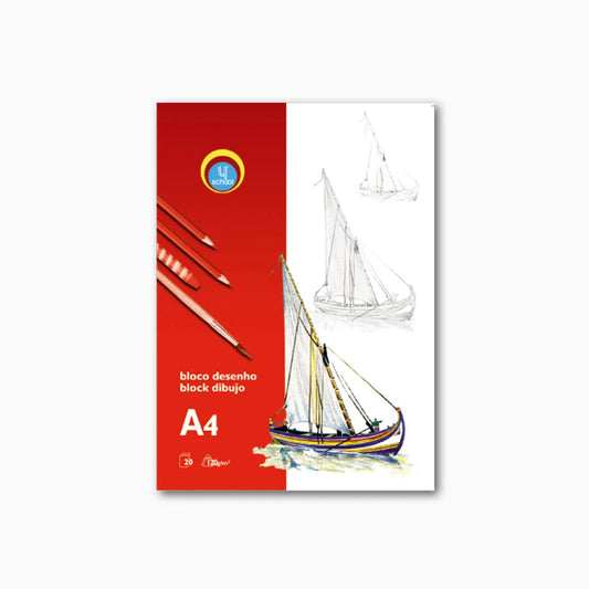 Caderno de Desenho 4School A4/A3 120 g/m²