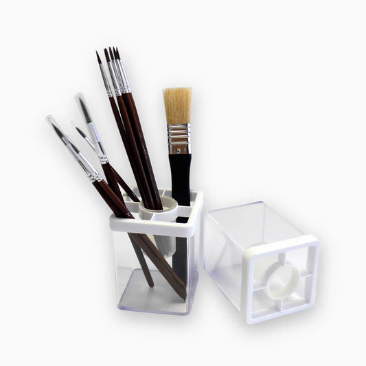 Copo para Lavagem de Pincéis em Acrílico – 4School (6 Divisórias | Pack 12)