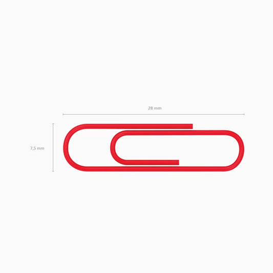 Clip Metálico Plastificado ErichKrause – 28 mm – 6 x 200 Unidades