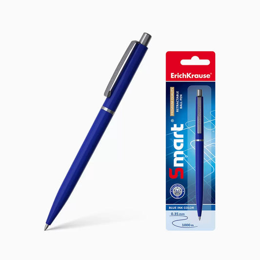 Esferográfica Retrátil ErichKrause Smart – Azul – Pack 6 Unidades