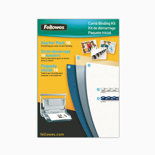Kit de Encadernação com Argolas Plásticas Fellowes – Pack Standard