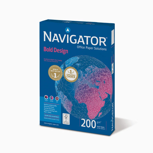 Navigator Bold Design 200 g/m² A4 – Papel Premium para Design e Apresentação (7 resmas)