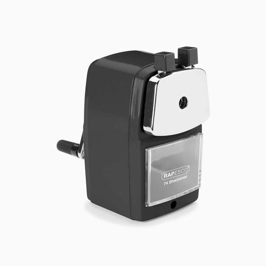 Apara-Lápis de Secretária Rapesco 74 com Depósito e Grampo – Unidade